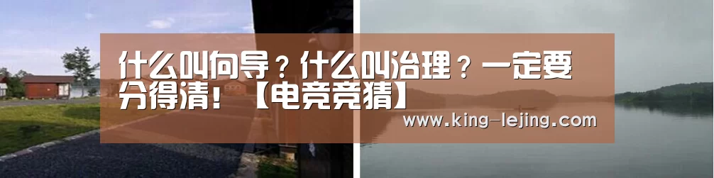 什么叫向导?什么叫治理?一定要分得清!【电竞竞猜】(图2) 乐竟体育官方